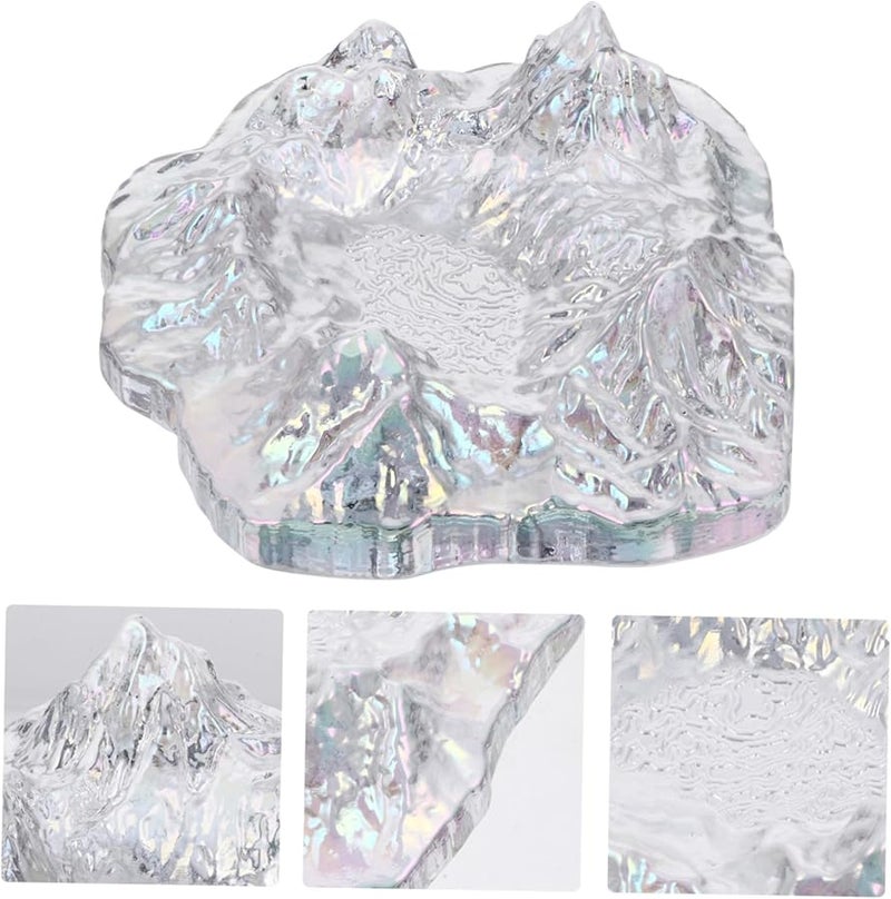 منفضة سجائر زجاجية على شكل جبل حاوية سطح المكتب للسجائر ديكور المنزل والمكتب - Image 3